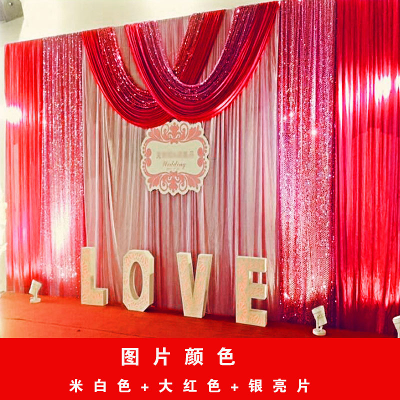 Custom Wedding Background Veil Wedding Stage Decoration Cloth Veil
