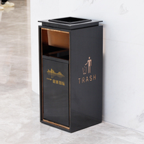 Lobby trash can commercial villa hotel vertical ashtray elevator trash can shopping mall stainless steel peel box