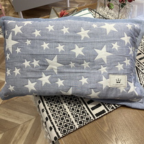Clearance cotton yarn-dyed three-layer gauze childrens pillowcase Pure cotton soft sweat-absorbing gauze padded childrens pillow cover
