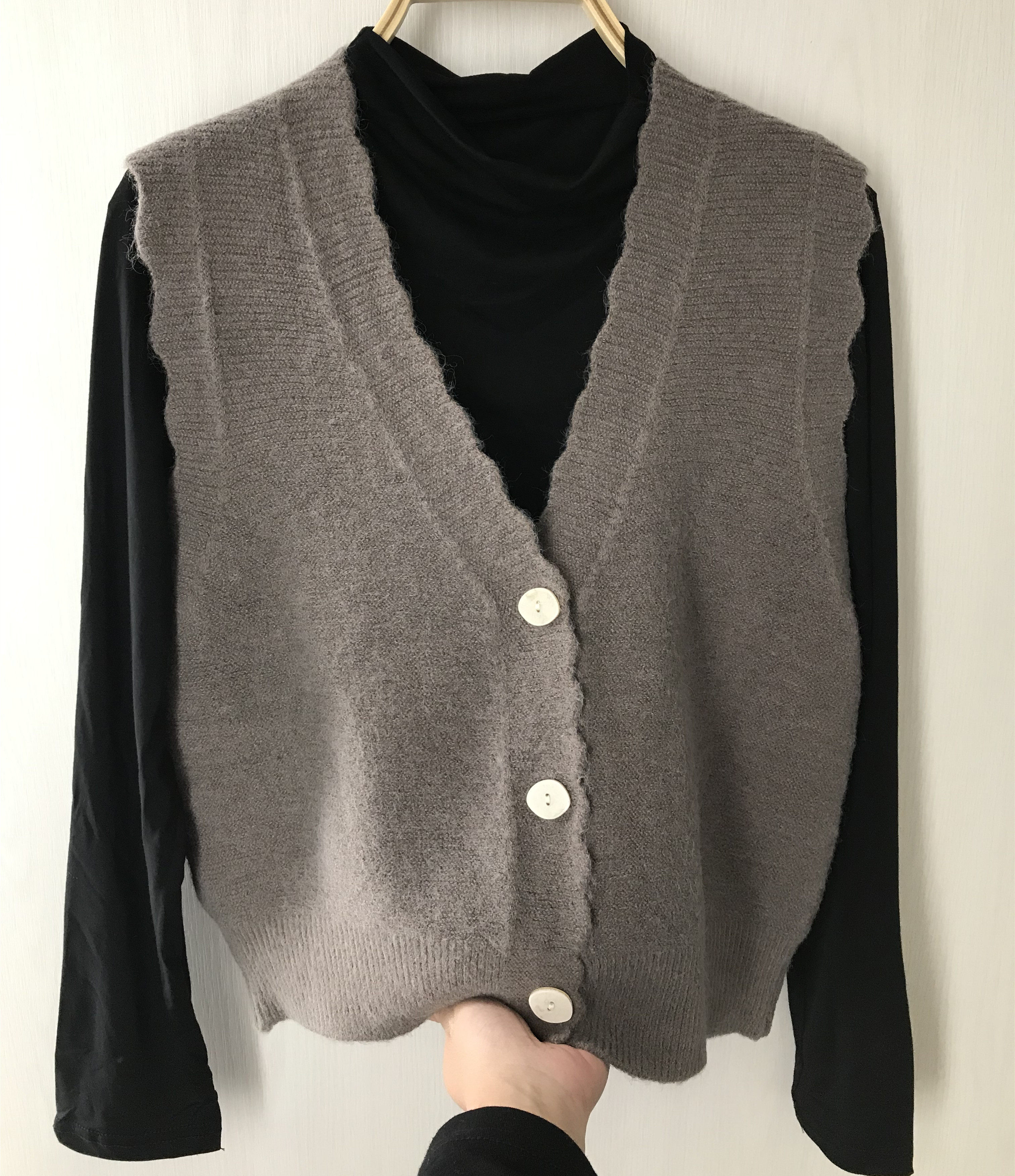 v领马甲背心毛衣开衫外套女针织衫秋冬2020新款韩版短款外穿上衣