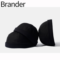 Hats male tide black melon leather hat Korean version of Japanese hip hop solid color landmain hat casual water hats rogue yuppie hat