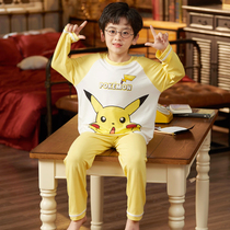 Kids Pajamas Boys Spring Autumn Thin Modal Cartoon Boys 15 Years Old Kids Summer Home Clothing Sets