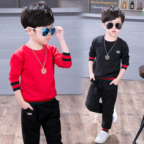 Childrens clothing 2021 spring new boy suit leisure large childrens clothes boy sports two-piece Spring and Autumn Tide