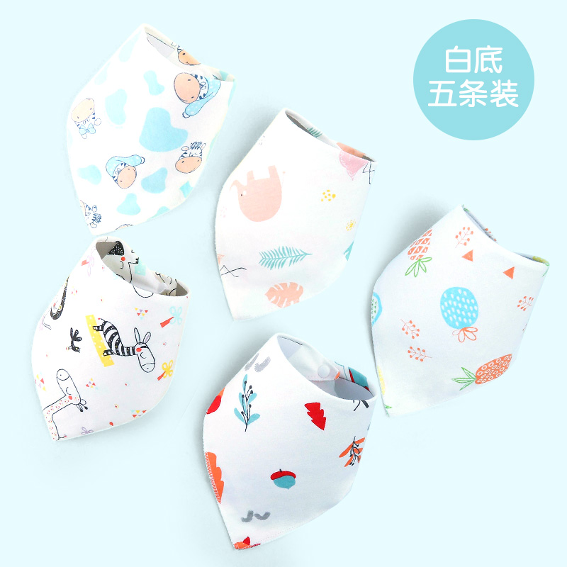 5 pieces of jieliya saliva towel cotton baby baby triangle scarf orn supplies men and women bib bib waterproof
