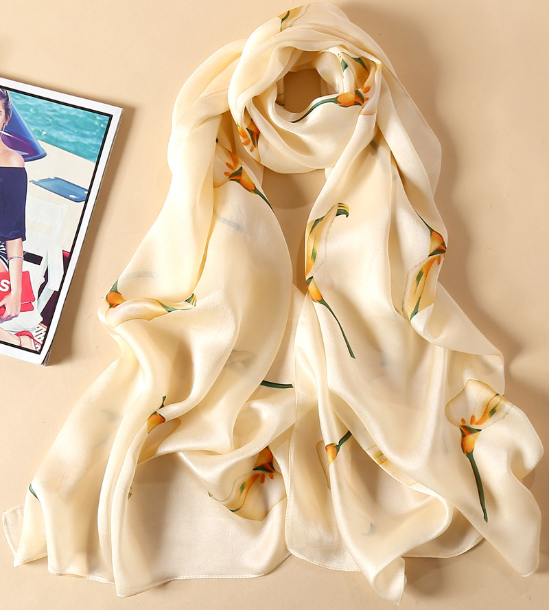 超大真丝丝巾女士四季实用高档桑蚕丝夏季防晒披肩围巾两用长款真_7折