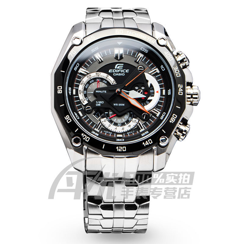 卡西欧运动机械造型手表男钢带红牛限量版ef550d石英男表