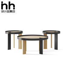 Nordic high and low combination sofa coffee table creative personality side modern simple round tea table designer furniture