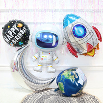 Astronaut styling aluminum film Balloon Boy Born Hundreds Of Days Astronaut Earth Themed Party Balloon Decoration Placement