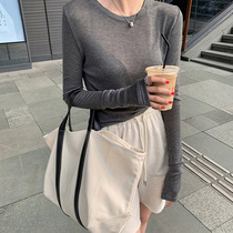 Korean sunscreen T-shirt womens long-sleeved 2021 early autumn new Korean version of loose and thin t-shirt bottoming shirt top