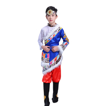 New ethnic minority boy performance clothes children Mongolian dance clothes Tibetan Mongolian dance shooting performance costumes