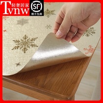 TVNW opaque tablecloth waterproof and anti-hot disposable coffee table mat household pvc meal modern simple Nordic table tablecloth