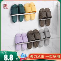 Bathroom trailer rack-free bathroom door rear storage artifact household wall wall drain stainless steel rack