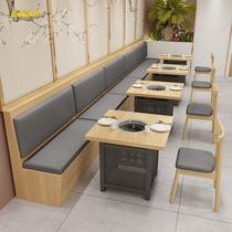 Customized restaurant cafe semi-circle deck curved sofa commercial bar clear bar cafe milk tea shop tables and chairs