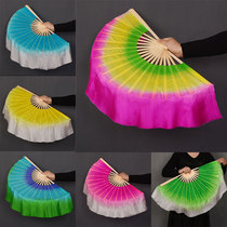 Dance fan Jiaozhou Yangge dance fan One foot rose red gradient color adult classical dance double-sided silk fan