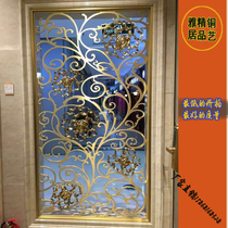 Copper screen partition gold carvings into the door hall Feng Shui Xuan Living Room block wall pattern