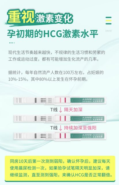 大卫验孕棒早孕试纸水晶笔早早孕精准高精度测怀孕检测hcg测孕棒_爱购