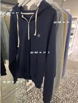 South Koreas RECTO22 autumn and winter new Liu Yaren same style half zipper logo embroidery hooded sweater