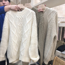 Thickened twist sweater women fall winter 2021 new retro lazy loose pullover Joker sweater top wear