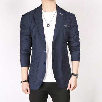 品牌剪标男装2018夏季男士西服薄款纯色单西青年防晒镂空黑小西装 品牌剪标男装2018夏季男士西服薄款纯色单西青年防晒镂空黑小西装