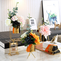 Light Extravagant Emulation Floral Furnishing Living-room Ceramic Vase Pendulum home Decorative Pint-table Dining Room Floral Suit