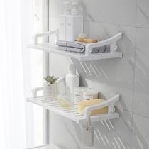 Perforated Bathroom Plastic Shelve Plastic Shelve Kitchen Wall-mounted Seasoning Holder Toilet toilet towel suction cup holder