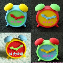 Rubber object Japanese direct import small alarm clock modeling can be dismantled combined rubber eraser classic collection