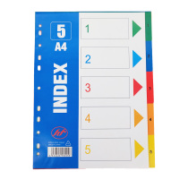 Five-page color PP sorting paper partition paper index page