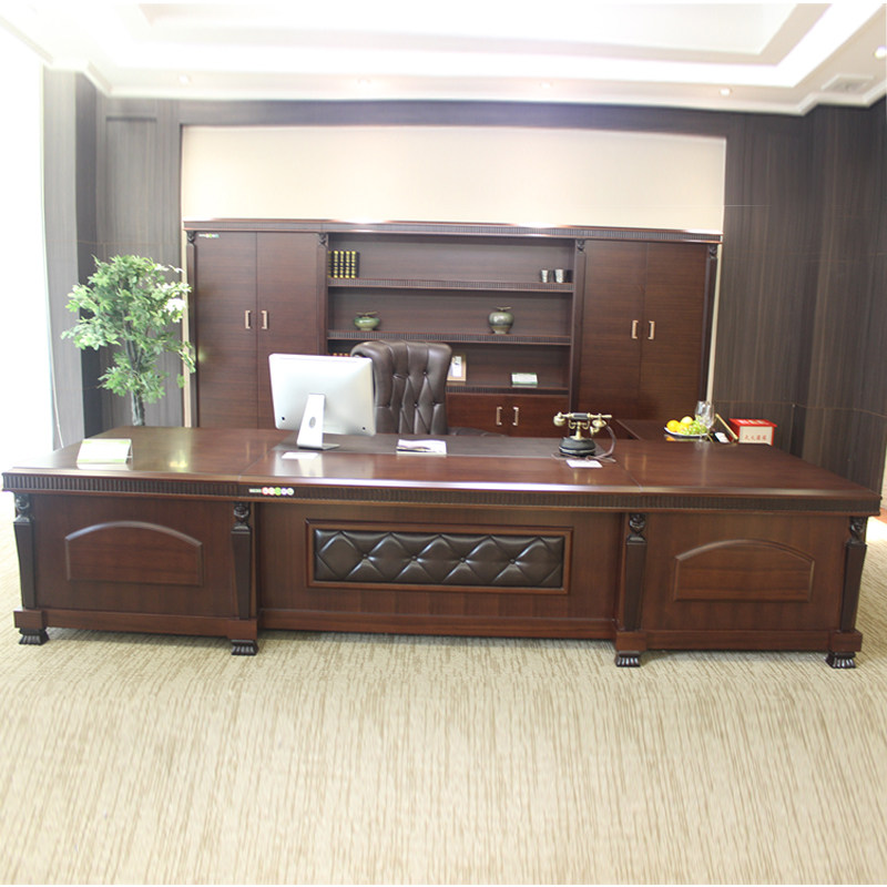 广东品牌办公家具高档大班台 总裁桌欧式大气老板桌主管办公桌_7折