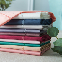 60 gung satin long suede cotton pure cotton bed Ogasawara one-piece protective sleeve bed cover 1 5 1 8m pure color minimalist around full cotton linen