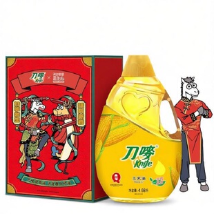 刀唛玉米油4.68L*1瓶龙爸礼盒装非转基因玉米胚芽油节日送礼