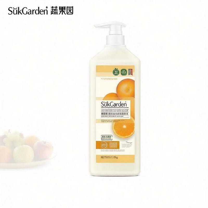 蔬果园洗洁精家用食品果蔬洗涤剂灵精家用洗洁精按压瓶正品旗舰店