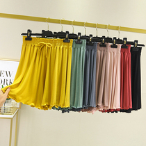 Modal summer wide leg pants women wear high waist loose SAG shorts thin size slim lace casual pants