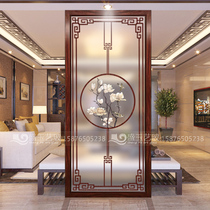 New Chinese mobile screen partition Living room bedroom wash basin entrance Simple modern frosted tempered glass folding screen