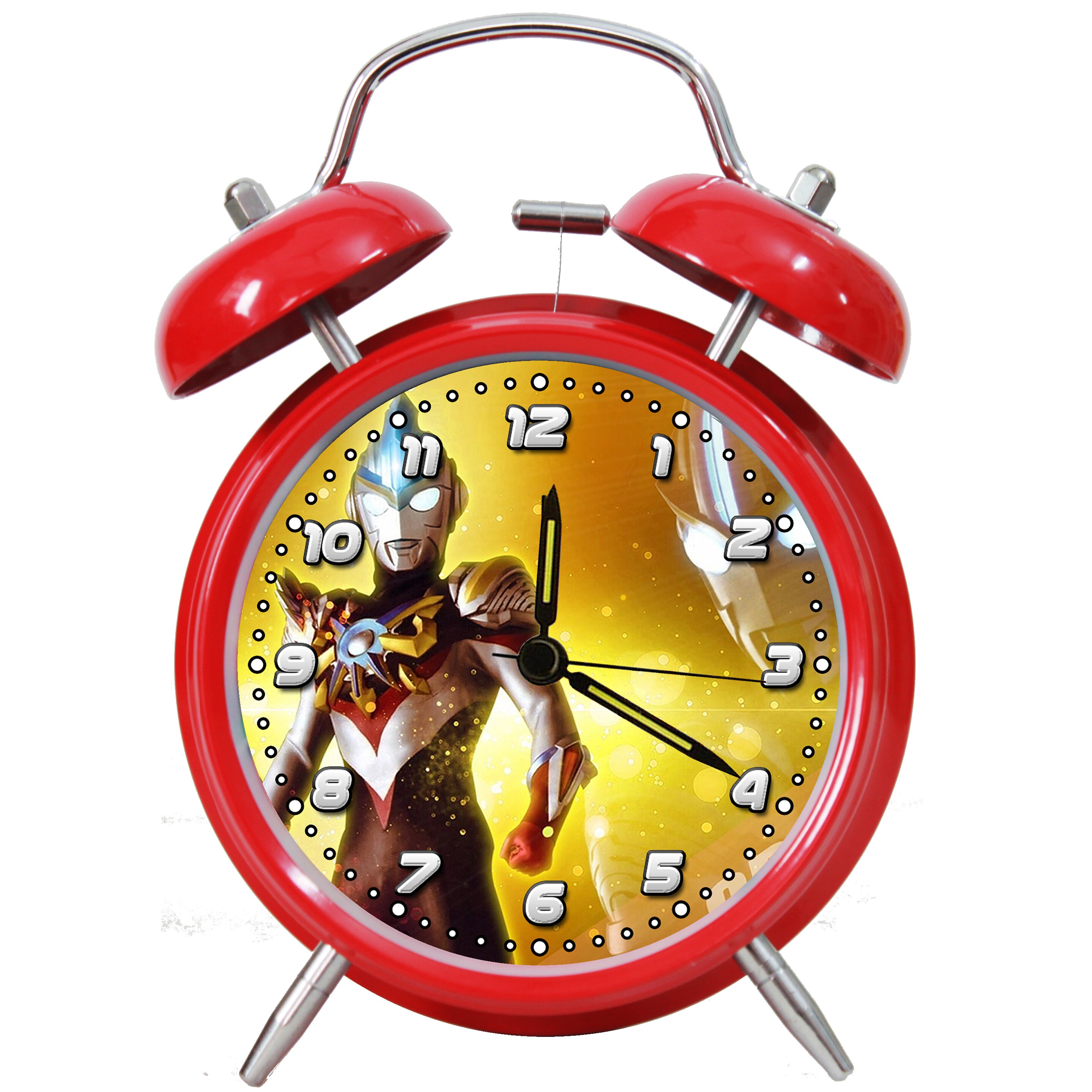 新奥特曼超人赛罗欧布捷德泰迦卡通学生金属打铃男孩闹钟静音专用