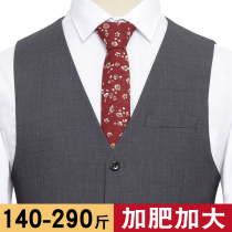 men's three piece suit vest grey plus size plus size suit vest groom bridegroom loose