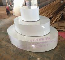 Round oval shoe bag display cabinet Island cabinet High and low water table Beer display cabinet Supermarket product cabinet customization