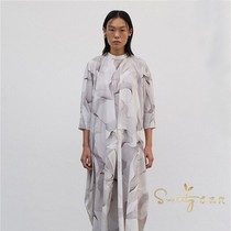 LOW CLASSIC 21 AUTUMN SUMMER NEW SOUTH KOREA DESIGNER BRAND PRINT LOOSE DRESS