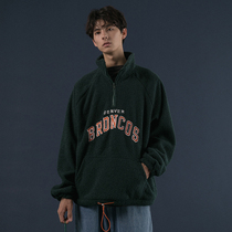 South Korea Dongdaemun hipster men and women loose BF wind Autumn and winter fleece fleece sweater Harajuku letter top