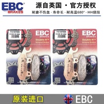 Spot UK EBC copper alloy front and rear brake pads for Kawasaki 400 Ninja Ninja400