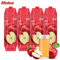 Thai imported drink apple juice Mary (Malee) juice Large bottle 1L * 4
