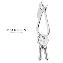 German MODERN stainless steel key buckle man high-end waist hanging personality creativity simple key chain car pendant