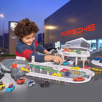 Meijie Wheel Majorette Porsche Experience Center alloy car model assembled car track parking lot toys