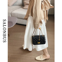 SALONBUS Small fragrance ball bag fat bag bag diangle chain bag strand shoulder slope sheep skin female bag