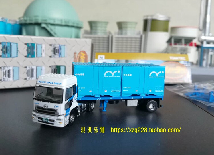 Модель машины tomytec㊣1：150拖车10弹 五十铃三菱 ud日野  集装箱化学品挂车