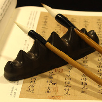 Imitation ancient ceramic pen Red Wood Ceramic Brush Holder Pen Pillow Pen Holder Pen Hill Brush Pen