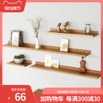 Aibiju non-perforated wall shelf living room creative shelf TV background wall partition solid wood font