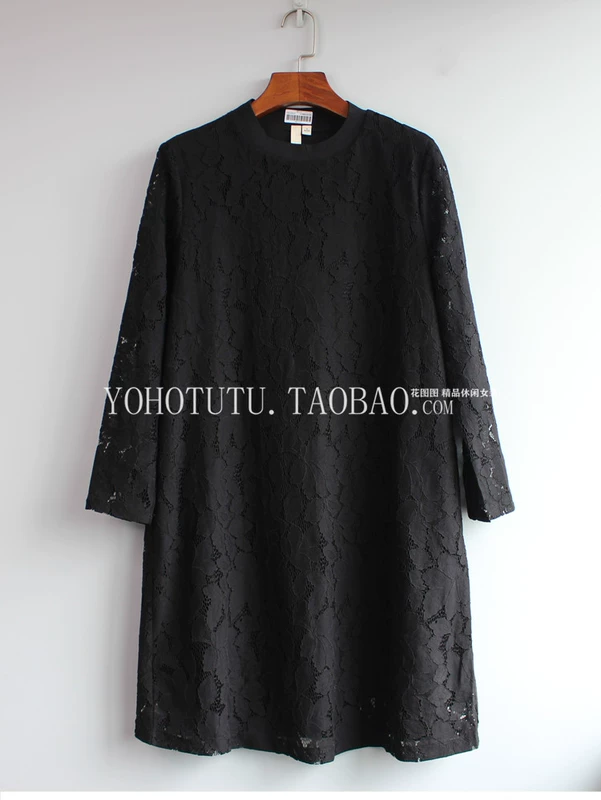 Yun YUN2020 Sản phẩm mới mùa thu của phụ nữ Áo dài tay nửa cao cổ tròn Váy ren của phụ nữ Hàn Quốc Váy mỏng thường ngày - Sản phẩm HOT
