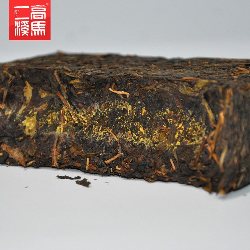 高马二溪安化黑茶高马贡金花茯砖茶900g正宗黑茶湖南安化特级茯茶
