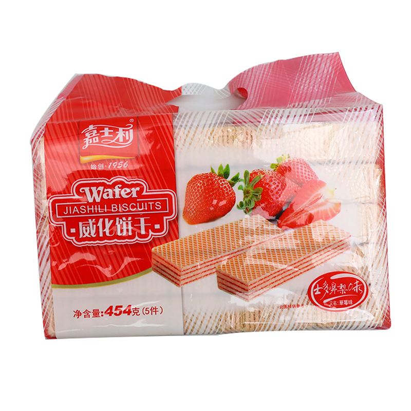 嘉士利多啤梨味威化饼干454g/袋