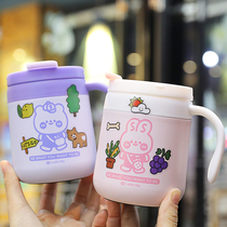 Cute Cup girl super cute female mug Net red 2020 new office thermos cup with handle mens coffee cup